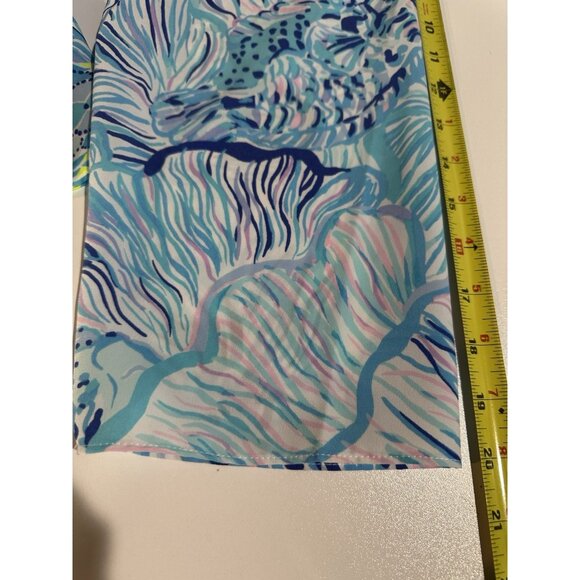 Lilly Pulitzer Lizzie Top Fishful Thinking Bermuda Blue Sz M Beach Resort Cruise - Picture 10 of 11